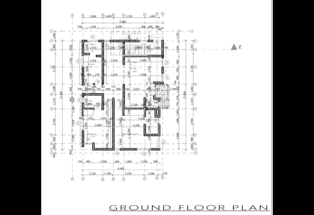 Full blueprint 2D architectural house plan for city permit ...