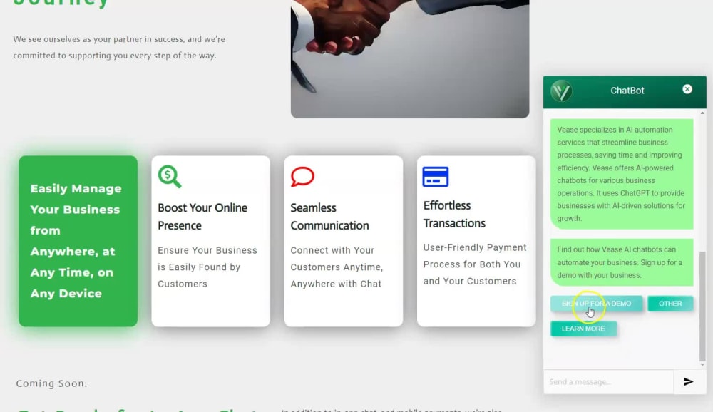 Chat Bot with Booking Feature and AI-powered Auto-responder Integration ...