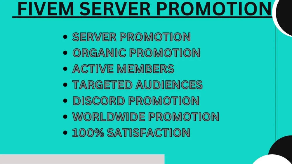 Organic fivem discord server promotion, fivem advertisement