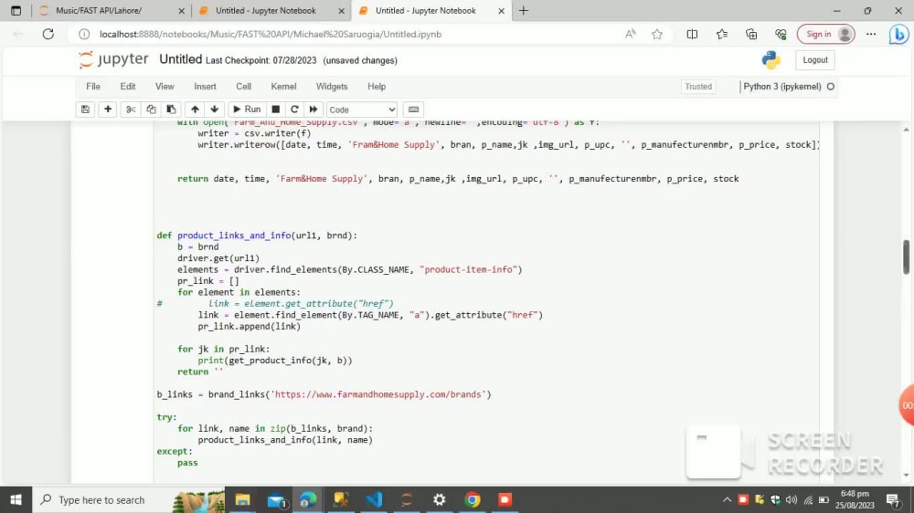 Python script for web scraping with unlimited revisions. | Upwork