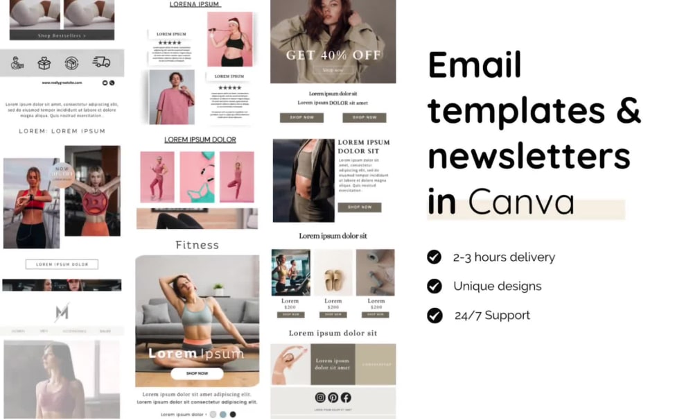 A professional email template in canva | Upwork