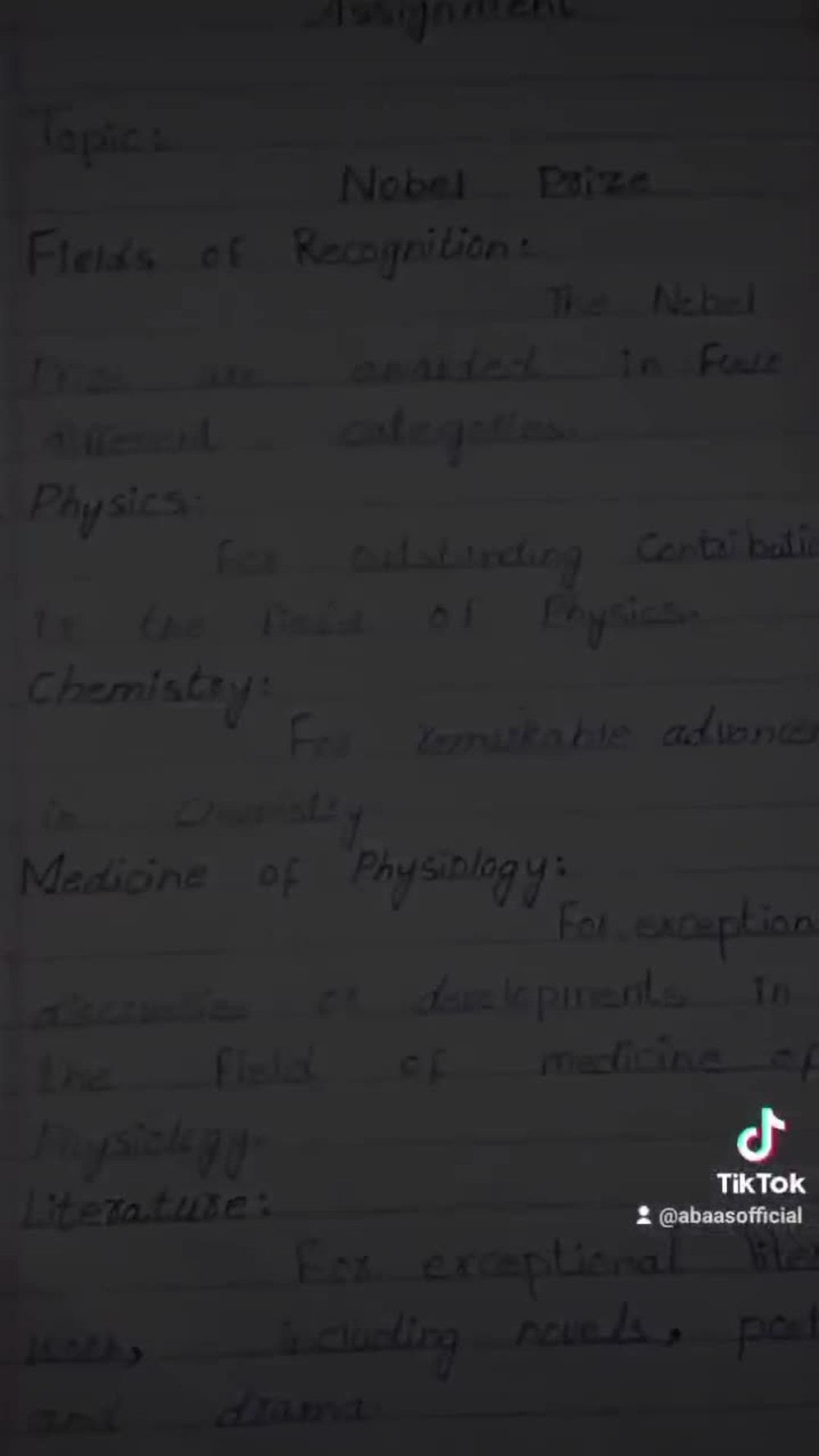 Handwriting assignment from me | Upwork