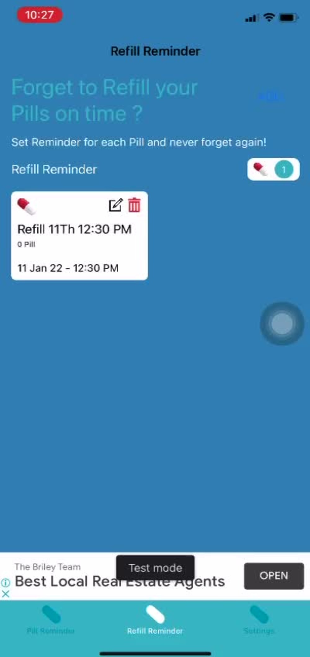 DEVLOPED A UI DESIGN OF PILL REMINDER IOS APP Upwork