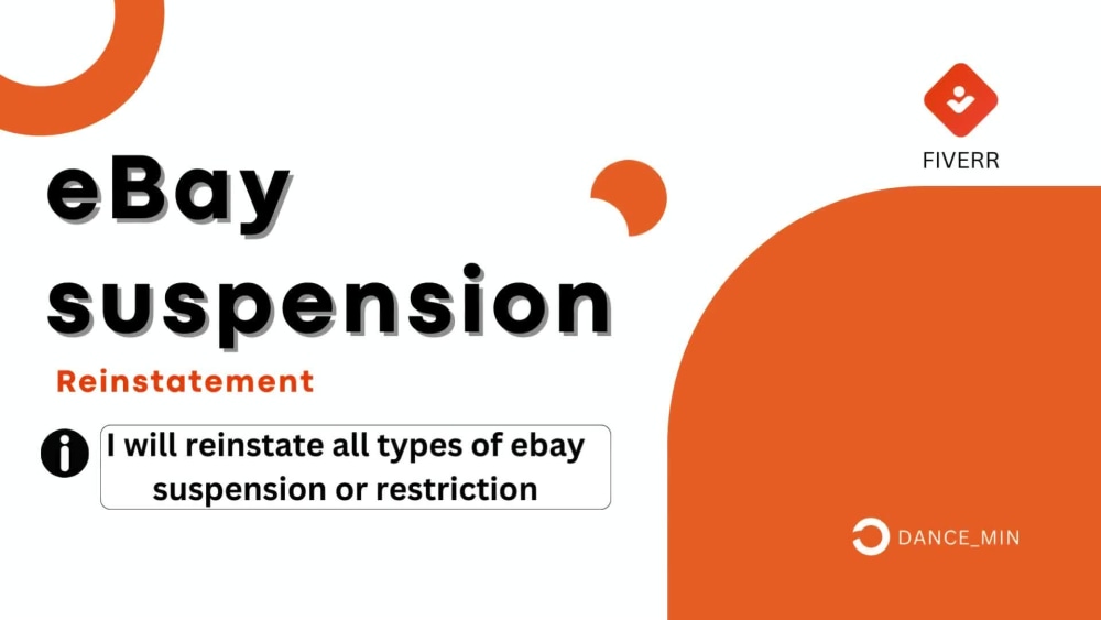 Reinstate your eBay account with 100 percent satisfaction and guarantee