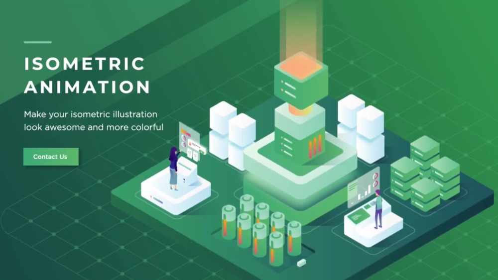 Your isometric landing page in Lottie animation | Upwork