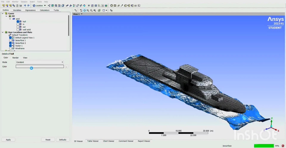 FEA, CFD & Hydrodynamic Analysis of a floating Body using Ansys. | Upwork