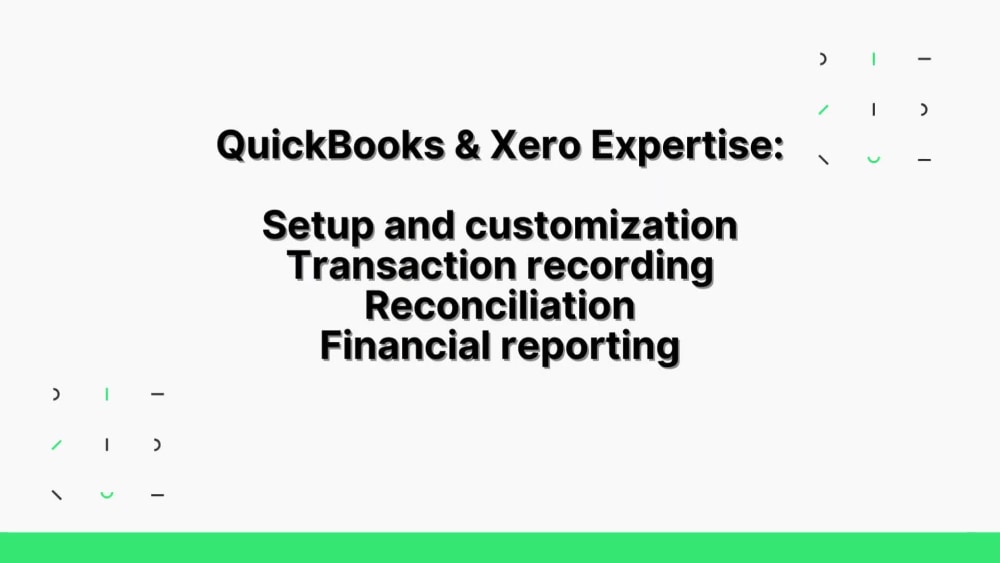 Bookkeeping Bank Reconciliation Quickbooks Xero Excel Work Upwork 2034