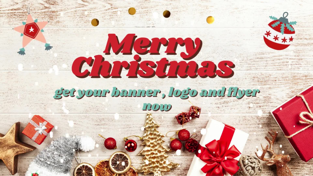 Christmas banner, Christmas poster, New Year banner, Greetings card