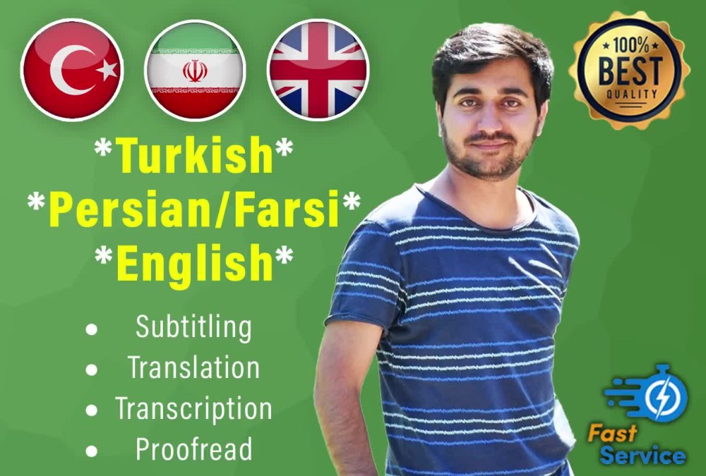 Native Turkish & Farsi (Persian) translation Upwork