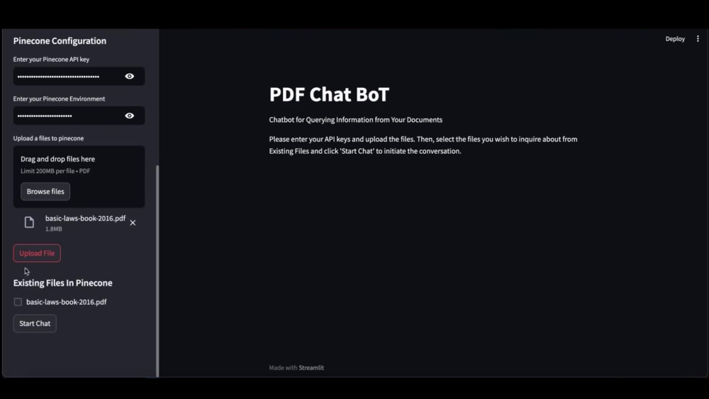 A Customised PDF Chatbot in Streamlit, suitable for Any Business Data ...