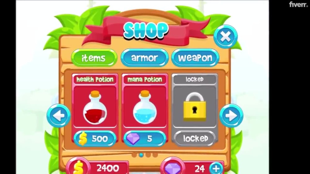 Stunning video game User Interface design Upwork