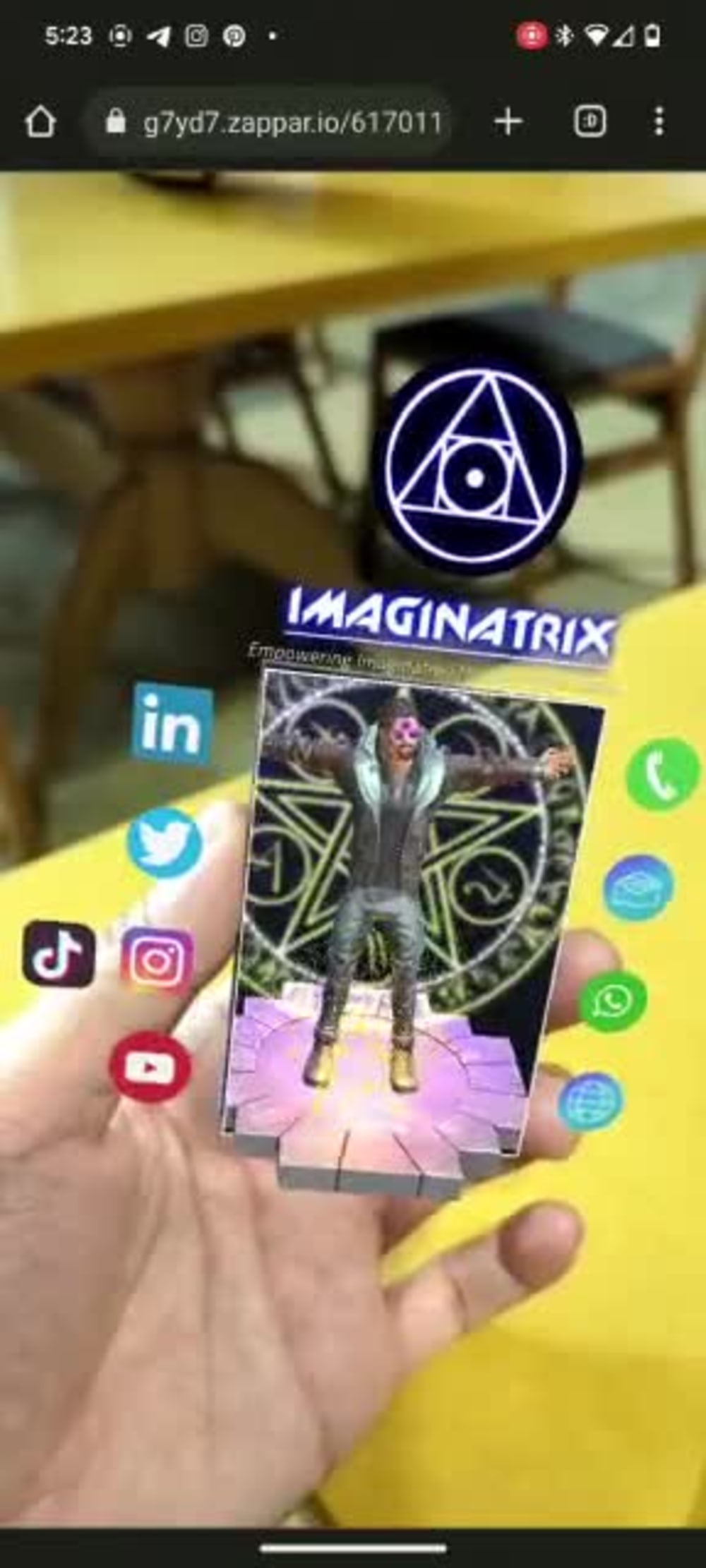A fantastic Augmented Reality business card Upwork