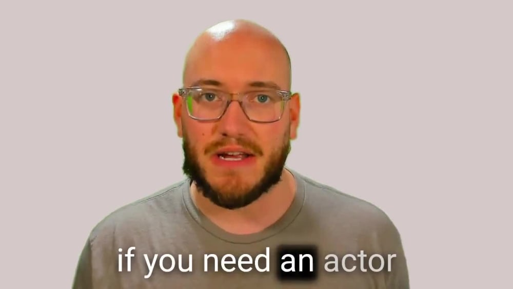 A human narrator on screen reading your script! Upwork