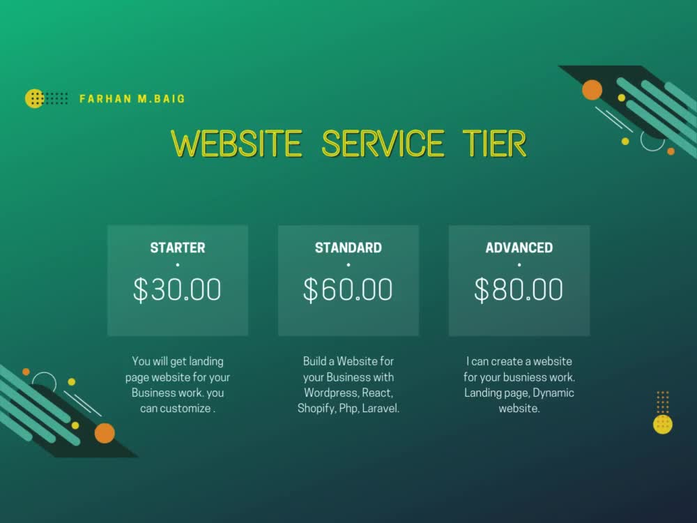 A fantastic website for your Business : Wordpress-Shopify-React-Php ...