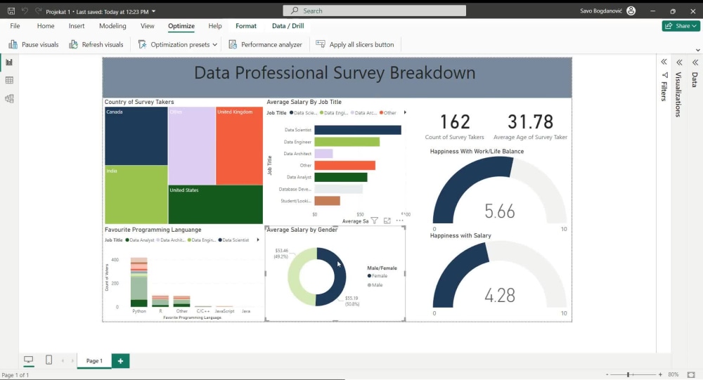 Analyze and visualize data using Power Bi | Upwork