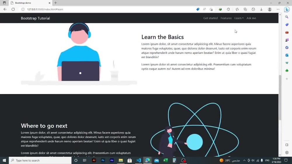 Responsive Landing Page with HTML,CSS(Bootstrap)&JS | Upwork