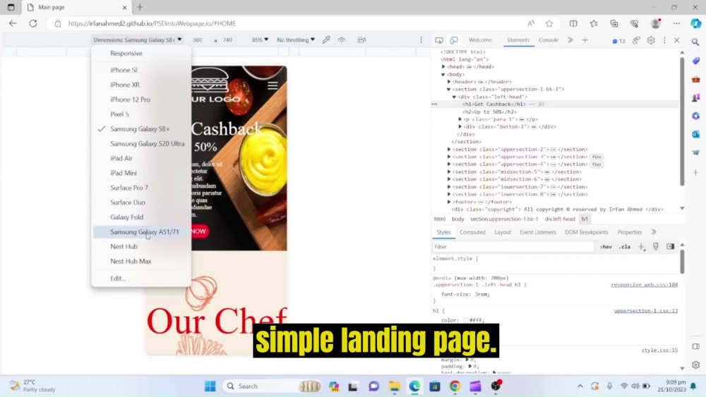 Figma design into responsive HTML web pages. | Upwork