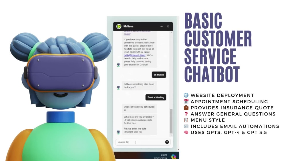 Professional AI customer service chatbot | Upwork