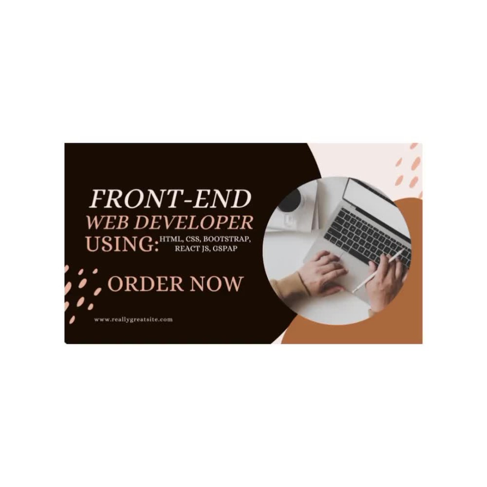 A front end web developer using HTML, CSS, bootstrap gsap react js ...