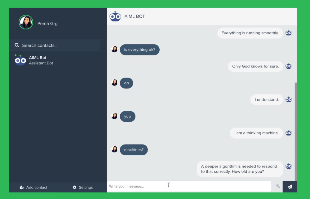 Chat Bot using AIML integrated with Python | Upwork