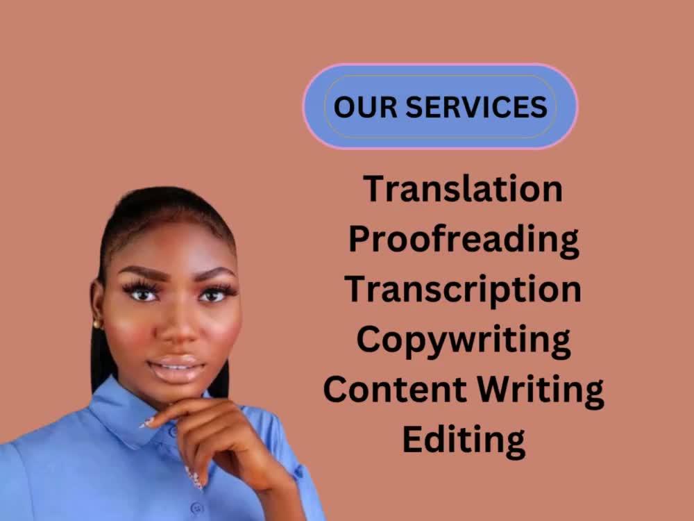 Translate, Transcribe, edit & Proofread, Copywrite | Upwork
