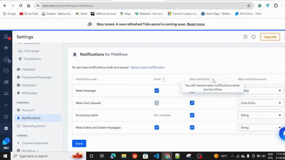 A Tidio chatbot for Website,Instagram, Social Media using Manychat ...