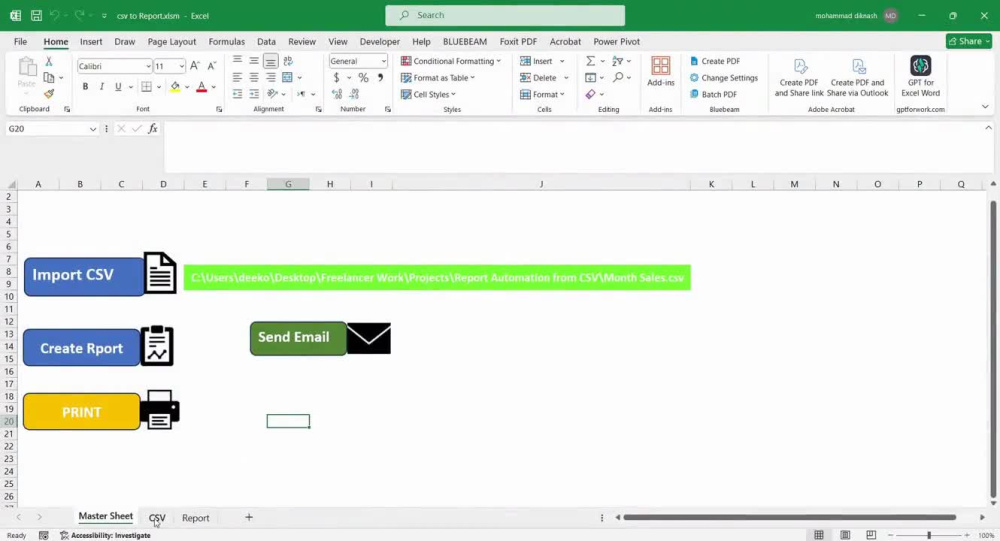 Excel Macro | Excel VBA Code | Excel GUI to Save time and Money. | Upwork