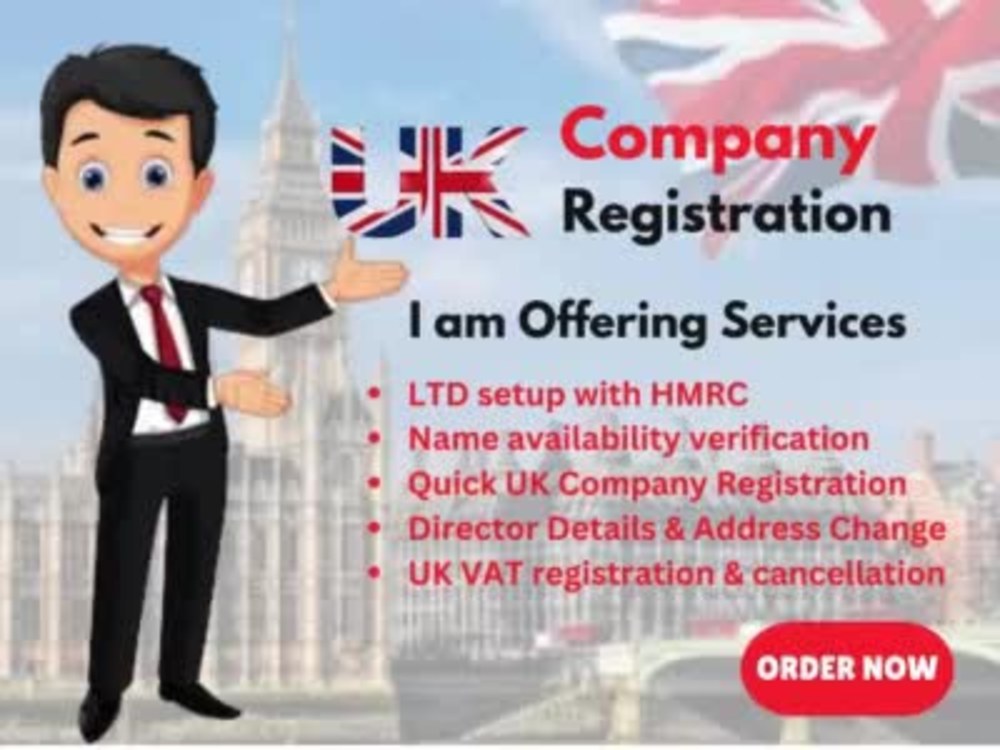 I will do UK company registration, UK vat for residents and non