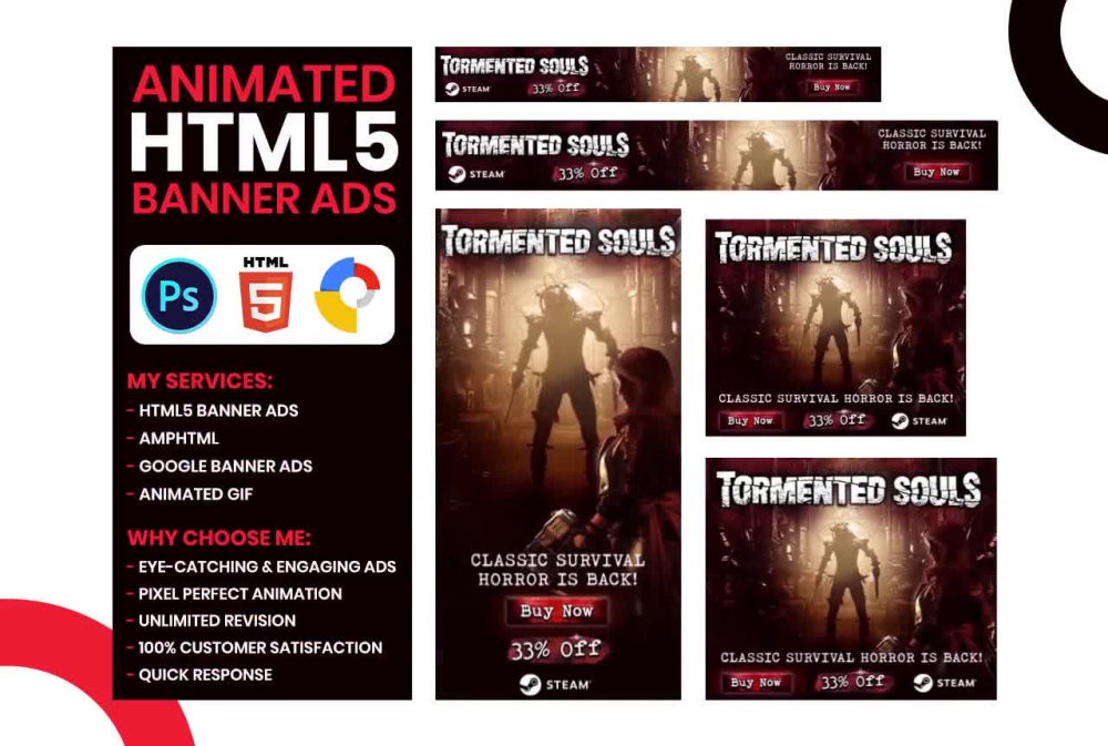 Html5 Banner ads with Unlimited Revisions | Upwork