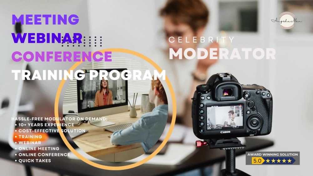 Pro MODERATOR for WEBINAR or MEETING or WEB CONFERENCE FREE 15 - Main Image