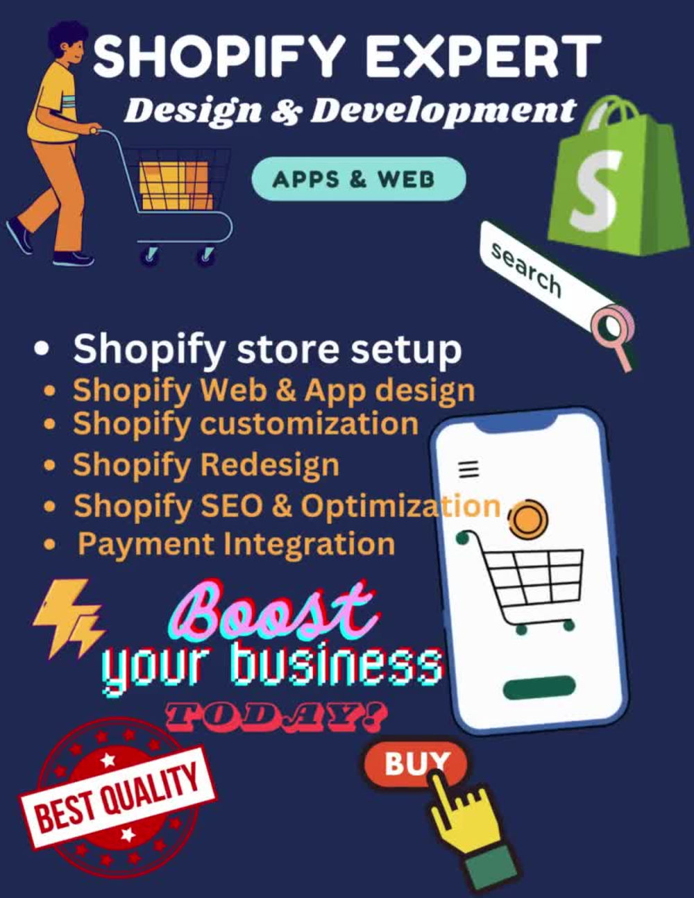 Shopify Store Designer & Developer | Apps | Websites | Upwork