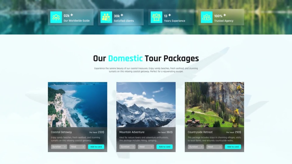 UI/UX Design For Travel Agency Website | Upwork