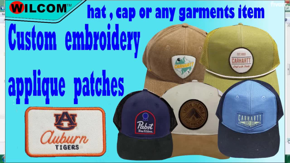 Digitized embroidery custom applique patches with flat logo | Upwork