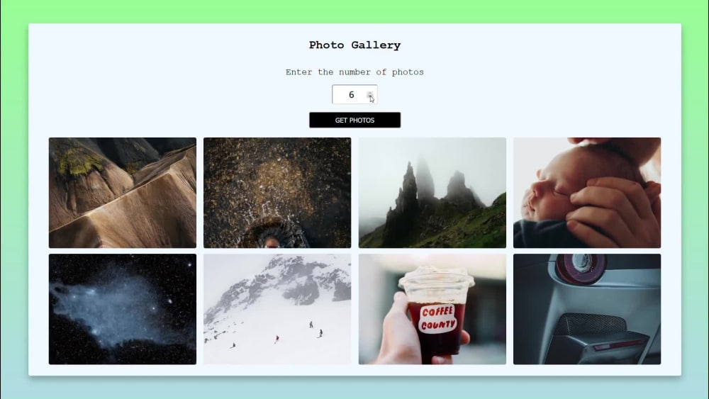 Dynamic Photo Gallery App | Upwork