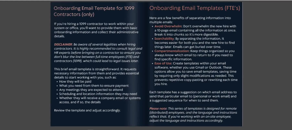 Onboarding email templates, best practices & sample 2 wk training ...