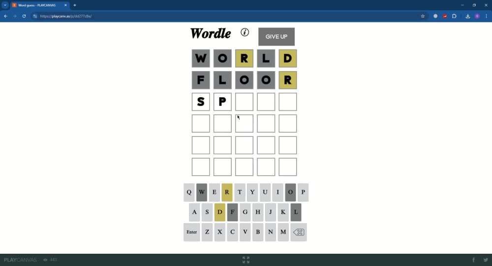 Web base puzzle type wordle game with animation and responsive Ui | Upwork
