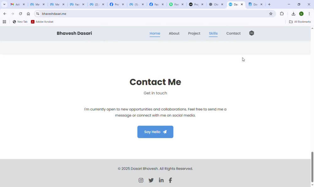 I will create a simple responsive web page with HTML, CSS, and Tailwind ...