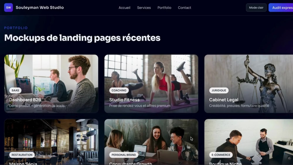 A modern responsive landing page built with Tailwind CSS | Upwork