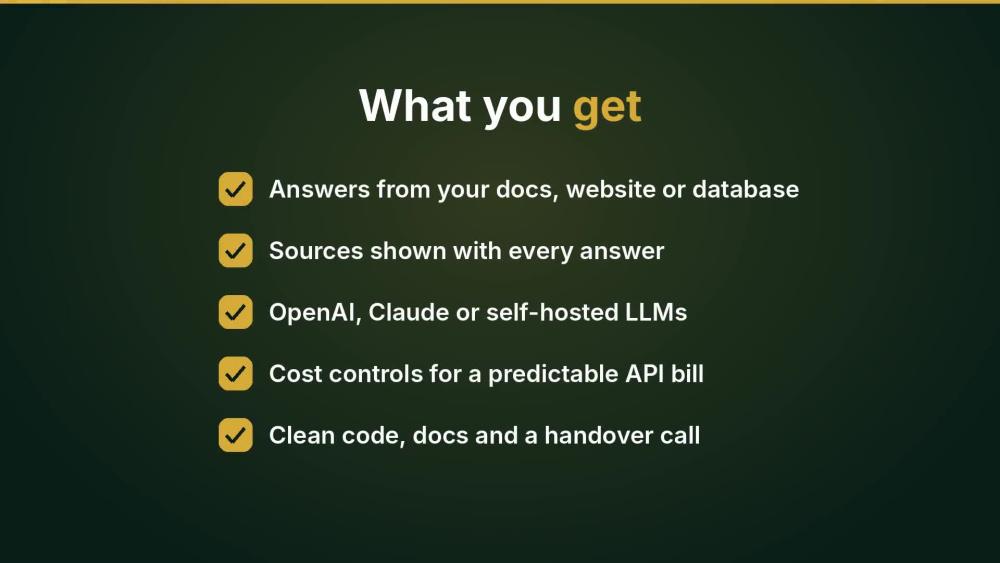 An AI chatbot or RAG system trained on your own data | Upwork