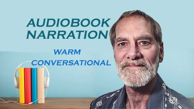 An audiobook narrated in my american male voice up to 10000 words per order
