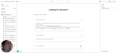 An easy to manage FAQ page
