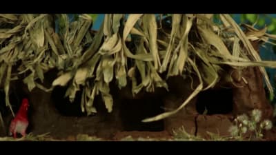 A creative clay or cutout stop motion animation HD video