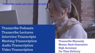 Quality transcription of audio and video files into text format