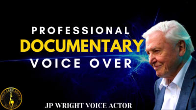 A David Attenborough British male BBC documentary voice over