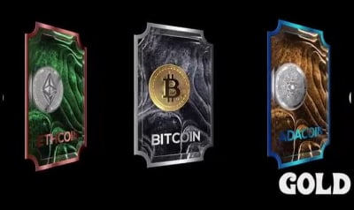 Trading NFT crypto 3d card animation