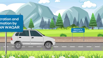 Animation of your car, 2d animation, any vehicle
