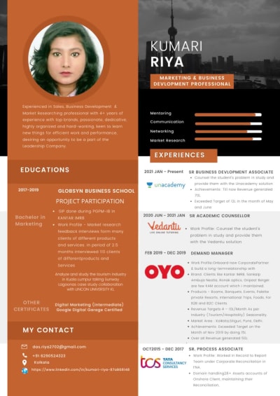 Creative Resumes for your Professional Career Industry wise