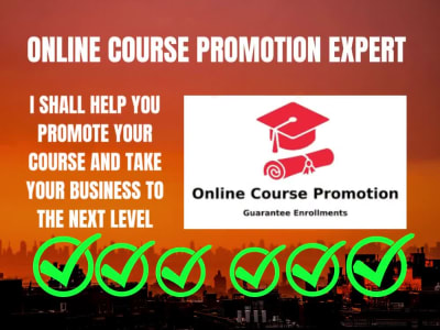 You an amazing course promotion on udemy, teachable, Coursera and kajabi