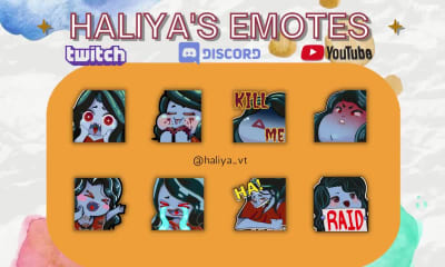 Adorable EMOTES and SUB BADGES for TWITCH, YOUTUBE, and DISCORD Channels