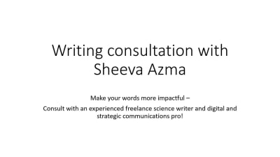 Book a Writing & Translation Consultation with Sheeva A. | Upwork